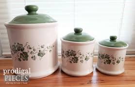 Urban market life on the farm 4 piece 1.7 quart durastone canister set in red. Farmhouse Kitchen Canisters Diy Style Prodigal Pieces