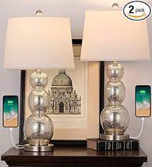 Choose from contactless same day delivery, drive up and more. Oyears Usb Modern Table Lamps Set Of 2 Antique Gourd Mercury Glass Table Lamps For Living Room 26 75 Mercury Glass Triple Gourd Amazon Com