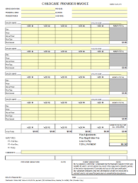 Child Care Provider Invoice Invoice Template Invoice