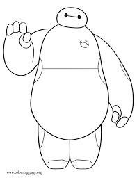 Big Hero 6 Cute Baymax Coloring Page Coloring Pages Disney Coloring Pages Free Coloring Pages
