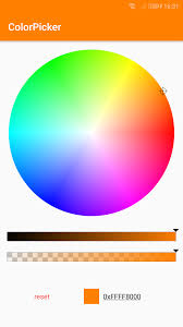 A color wheel shows relationships between colors. Colorpicker