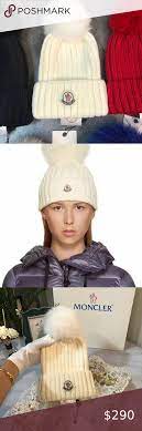 Moncler Ivory Wool Logo Beanie Stylish Hats Moncler Beanie Style