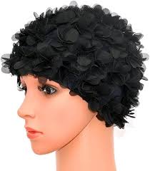 Blue Reef Isla Floral Ladies Classic Retro 3D Flower Petal Dark Plain One  Colour Stylish Vintage Swimming Hat Swim Cap Generous One Size Adults (Navy  Blue) : Amazon.co.uk: Sports & Outdoors