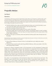 Knowing when and how to end your paper can be difficult. Projectile Motion Phdessay Com