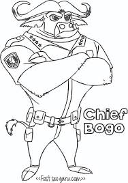 Free printable zootopia coloring pages. Printable Chief Bogo Zootopia Coloring Pages