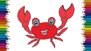 How to draw a crab for kids. How To Draw A Cartoon Crab Easy