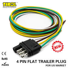 This trailer wiring diagram flat four version is more acceptable for sophisticated trailers and rvs. Tirol 4 Way Flat Trailer Wire Harness Extension Connector Plug With 36 Inch Cable Length End Connector T24509a Free Shipping Plug Connector Plug Harnessplug T Aliexpress