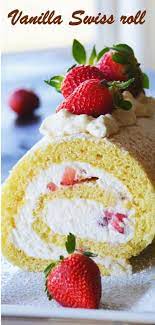 Vanilla Swiss Roll Cake Recipe Recipe Roll Cake Recipe Vanilla Cake Roll Recipes Vanilla Swiss Roll Cake Recipe