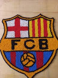 Download free barça vector logo and icons in ai, eps, cdr, svg, png formats. Beaded Barcelona Logo Colourful Barcelona Logo Barca Logo On Plywood Afrikrea