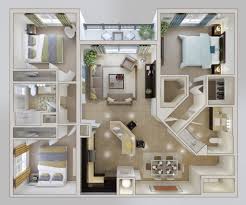 50 Three 3 Bedroom Apartment House Plans Architecture Design 3d House Plans House Plans House Layout Plans