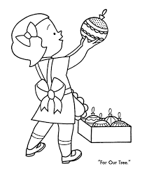 The spruce / miguel co these thanksgiving coloring pages can be printed off in minutes, making them a quick activ. Little Girl With Ornaments For Christmas Coloring Page Christmas Coloring Home