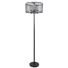 Lampe de table, lampe sur pied, lampe torchère, lampe bridge, lampe européenne, lampe chinoise etc. Uberhaus Lampe Sur Pied Abat Jour Et Base En Metal Noir Ls Af260 Reno Depot