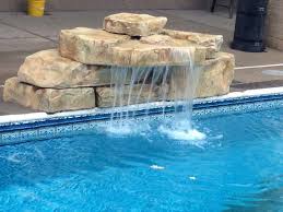The average cost to build an inground pool is $28,000 to $55,000. 28 Inch Faux Rock Swimming Pool Waterfall Kit By Ricorock
