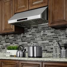 I am interested in the idea of a range hood that would turn itself on when needed, and off again when not. Akdy 30 In Under Cabinet Range Hood In Stainless Steel With Touch Controls Remote Control And Gas Sensor Rh0088 The Home Depot Kitchen Range Hood Range Hood Kitchen Cabinets And Countertops