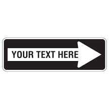 How is a directional arrow sign poles apart? Semi Custom Directional Arrow Sign Seton