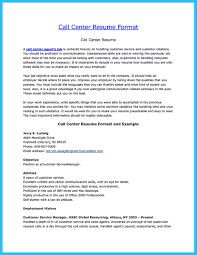 call center resume cover letter