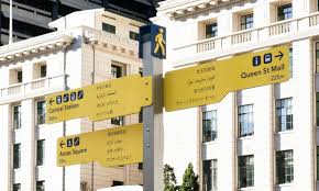 Brisbane Multilingual Pedestrian Signage Segd Wayfinding Wayfinding Signage Wayfinding Signage Design