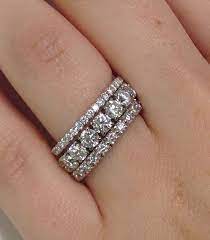 Wedding Rings How Do People Wear Eternity Bands Adiamor Stacked Wedding Rings Anniversary Jewelry Blue Wedding Rings