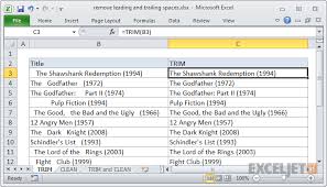 Excel Formula Remove Leading And Trailing Spaces From Text Excel Formula How To Remove Excel Hacks