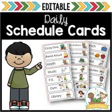 Printable Picture Schedule Cards For Preschool And