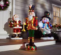 Kringle Express Indoor Outdoor Oversized 36 Illuminated Santa Qvc Com Nutcracker Christmas Decorations Nutcracker Decor Nutcracker Christmas