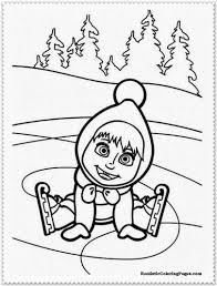 Masha Coloring Page Masha Y El Oso Dibujos Patrones