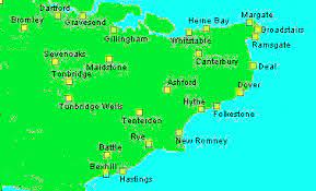 Towns In Kent Map Kent Tourist Guide