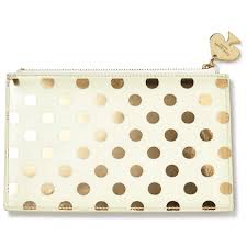 Kate Spade Gold Dots Pencil Pouch Acessorios Bolinhas Necessaire
