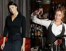 How Low Can You Go The V Neck Approach To Employee Uniforms Uniform Solutions For You Bartender Outfit Bartender Uniform Professional Outfits