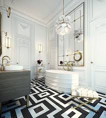 Black And White Bathroom Ideas 2020 33 Elegant White Master Bathroom Ideas 2020 Photos Interior Bathroom Inspiration Art Deco Bathroom