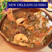 Gumbo, a rich, thick soup or stew (depending on who you're talking ...