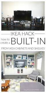 ikea diy built in hack using ikea cabinets and shelves ikea cabinets ikea diy diy home decor