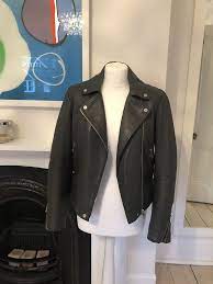 Whistles Bella Quilted Grey Leather Jacket Size 10 Fashion Clothes Shoes Accessories Womensclothing Coatsjacke Leather Jacket Jackets Grey Leather Jacket