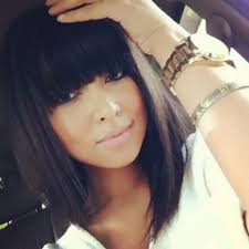 Choppy bob haircut with side bangs. Black Long Bob With Bangs Novocom Top