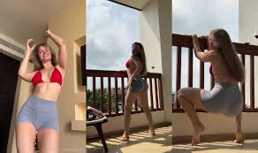Wbery Dances On Balcony With Her Juicy Ass | PimpBunny
