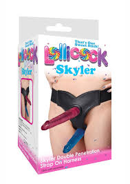 Lollicock Skyler Double Penetration Strap On Harness - Black |  TabooAdultToys.com