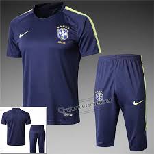 Pre Match Nouveau Ensemble Maillot Training Bresil Bleu Marine Vintage Pantalon Training 3 4 2018 2019 Kits Promotion Gym Men Mens Gym Short T Shirt