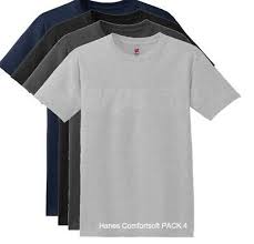 Hanes Comfortsoft Men S Short Sleeve Crewneck T Shirt 4 Pack Ebay