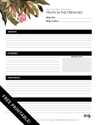 There are also bible lessons. Free Printable Floral Inductive Bible Study Worksheets Companion Card Risen Motherhood