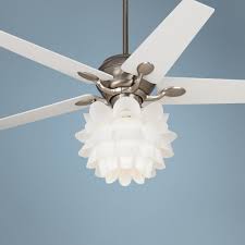 4 fresh white/blonde oak reversible composite blades included. 52 Casa Optima White Flower Ceiling Fan 11h07 Lamps Plus Ceiling Fan Ceiling Fan Chandelier Ceiling Fan With Light