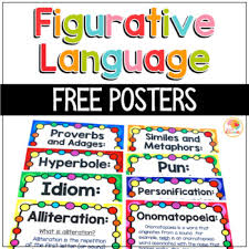 Figurative Language Posters Free In 2020 Figurative Language Posters Figurative Language Similes And Metaphors