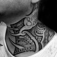 It has subtle coloring that doesn't draw a lot of attention. 40 Tribal Neck Tattoos For Men Manly Ink Ideas
