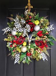 On Sale On Sale 20 Off Mackenzie Childs Inspired Christmas Wreath Christmas Door Wreaths Chris Christmas Decorations Wreaths Wreath Decor Christmas Wreaths