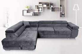 Nach einem schlafbesuch kannst du die bezüge einfach in der. Ecksofa Amaro P Links Mit Schlaffunktion Anthrazit Sofas Zum Halben Preis