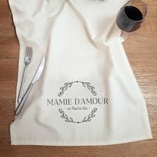 Torchon De Cuisine Personnalise Couronne Luz Et Nina Torchon Cuisine Torchon Cuisine Personnalisee