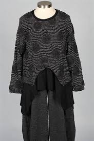 Dress To Kill Wavy Crop Top Charcoal Dot Dressed To Kill Sweaters White Sweaters