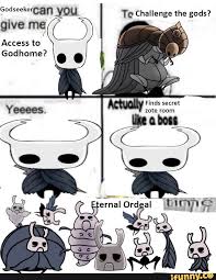 M To Challenge The Gods Give Mq Access To Godhome Ifunny Hollow Art Knight Knight Art
