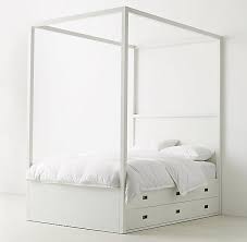 • изголовье с каретной стяжкой в мягкой раме / headboard in a soft frame diamond tufted pattern. Avalon 6 Drawer Storage White Canopy Bed