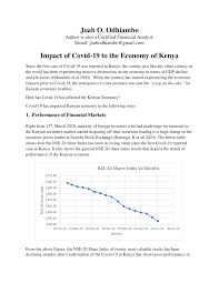 Pdf Impact Of Covid 19 To The Kenyan Economy