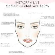 insram live makeup breakdown for ya